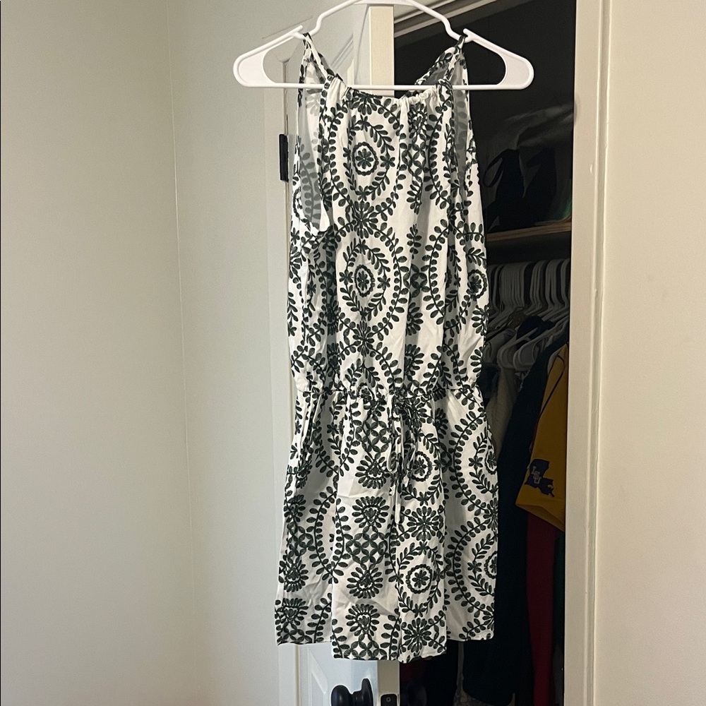 SHEIN Black and White Patterned Jumpsuit